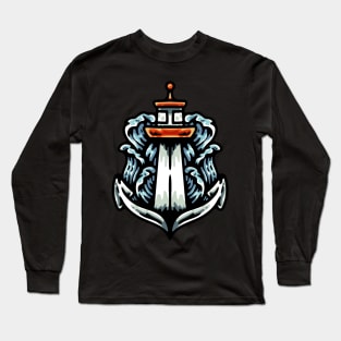 Anchor And Lighthouse Long Sleeve T-Shirt